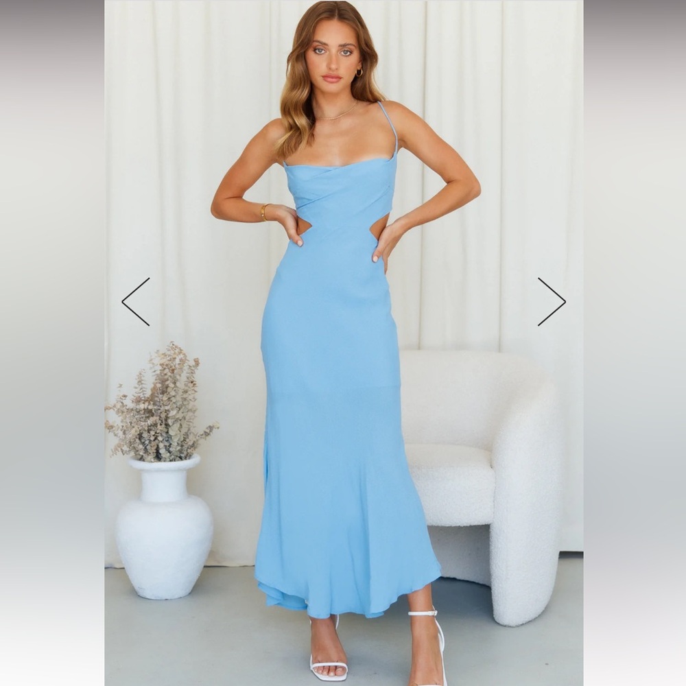 Reborn With You Midi Dress Sky